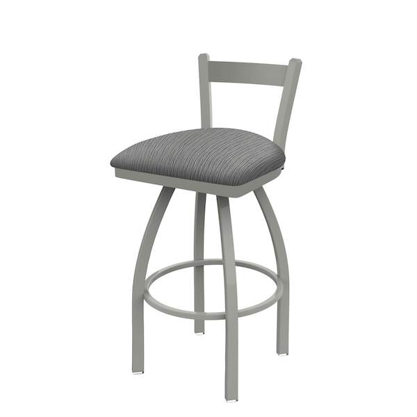 Holland Bar Stool Co 30" Low Back Swivel Bar Stool, Nickel Finish, Graph Seat 82130AN020 - main